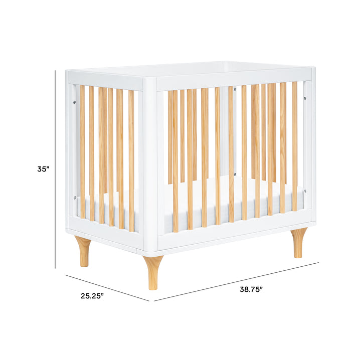 Babyletto Lolly 4-in-1 Convertible Mini Crib and Twin Bed with Toddler Bed Conversion Kit